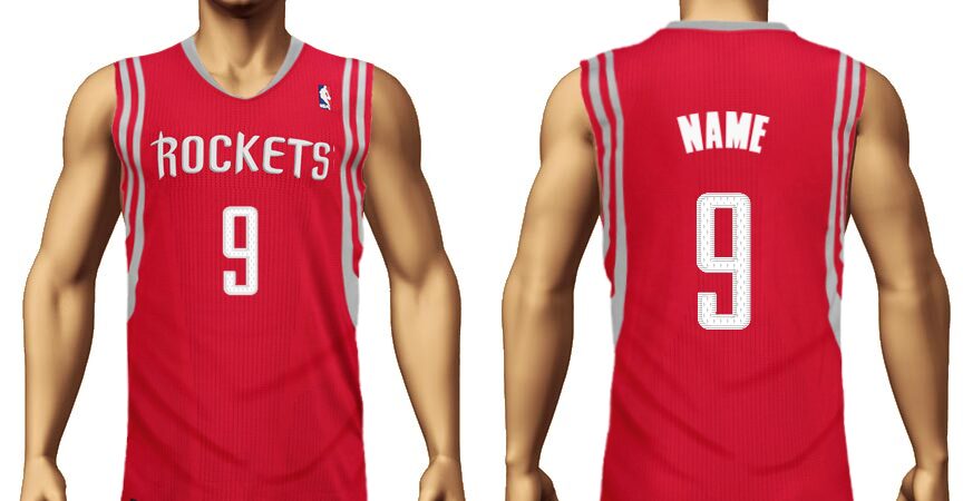 Houston Rockets jersey with the name name and number 9