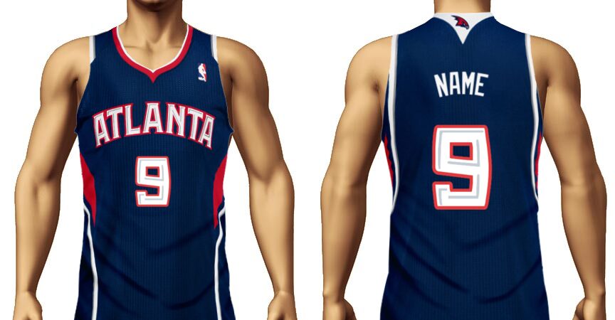 Atlanta Hawks jersey with the name name and number 9