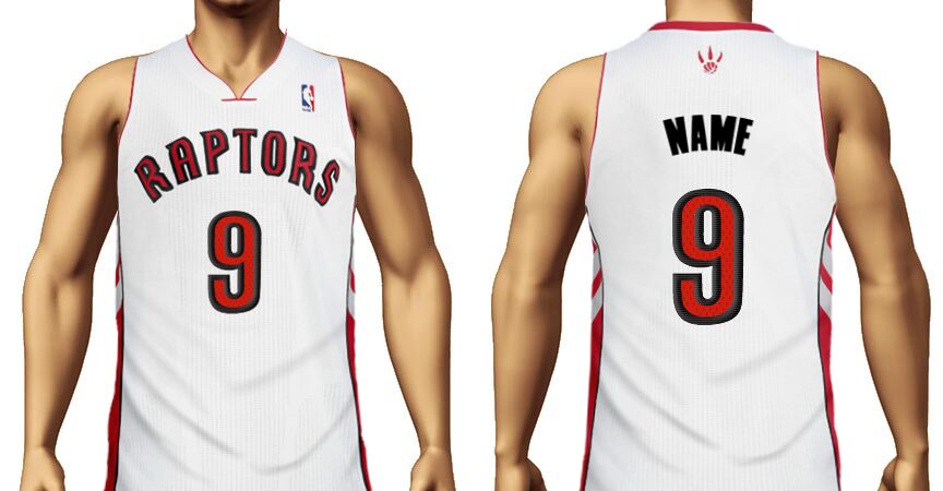 Toronto Raptors jersey with the name name and number 9